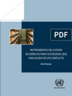 Instrumentos Del Estado de Derecho para Sociedades Que Han Salido de Un Conflicto - Archivos