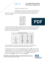 Les Adjectifs Possessifs (Possessive Adjectives) : I You He She It We They