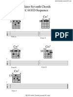 Minor Seventh Chords CAGED Sequence: Form G Form A