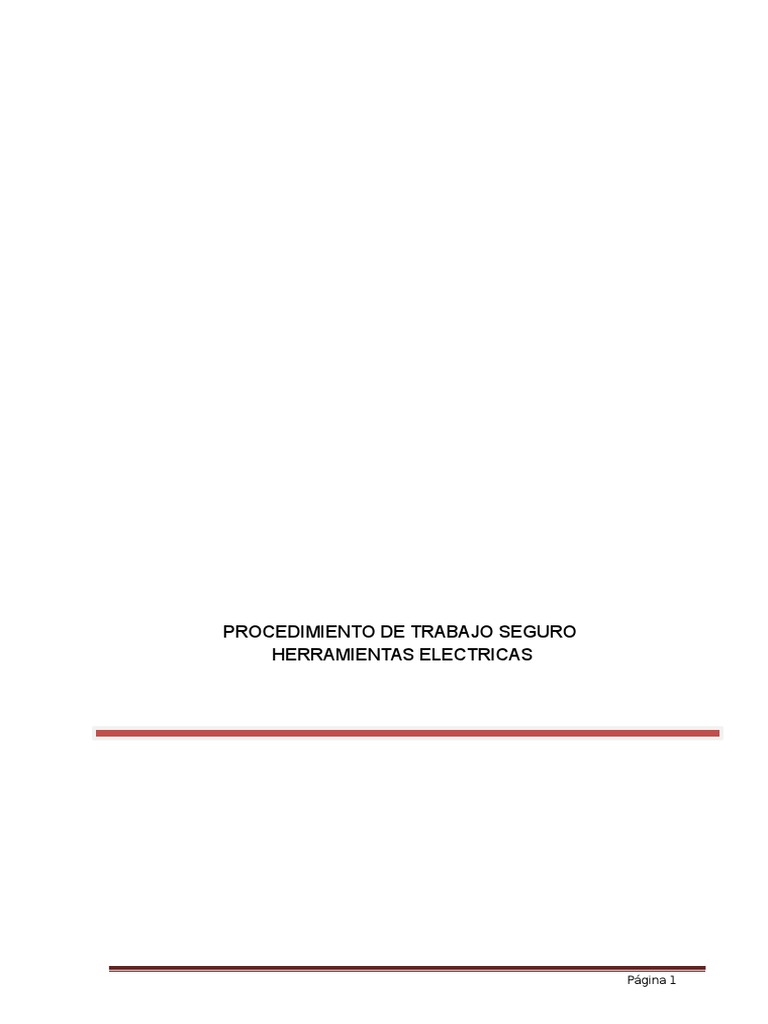 Seguridad en el Uso de Herramientas Eléctricas | PDF | Herramientas ...