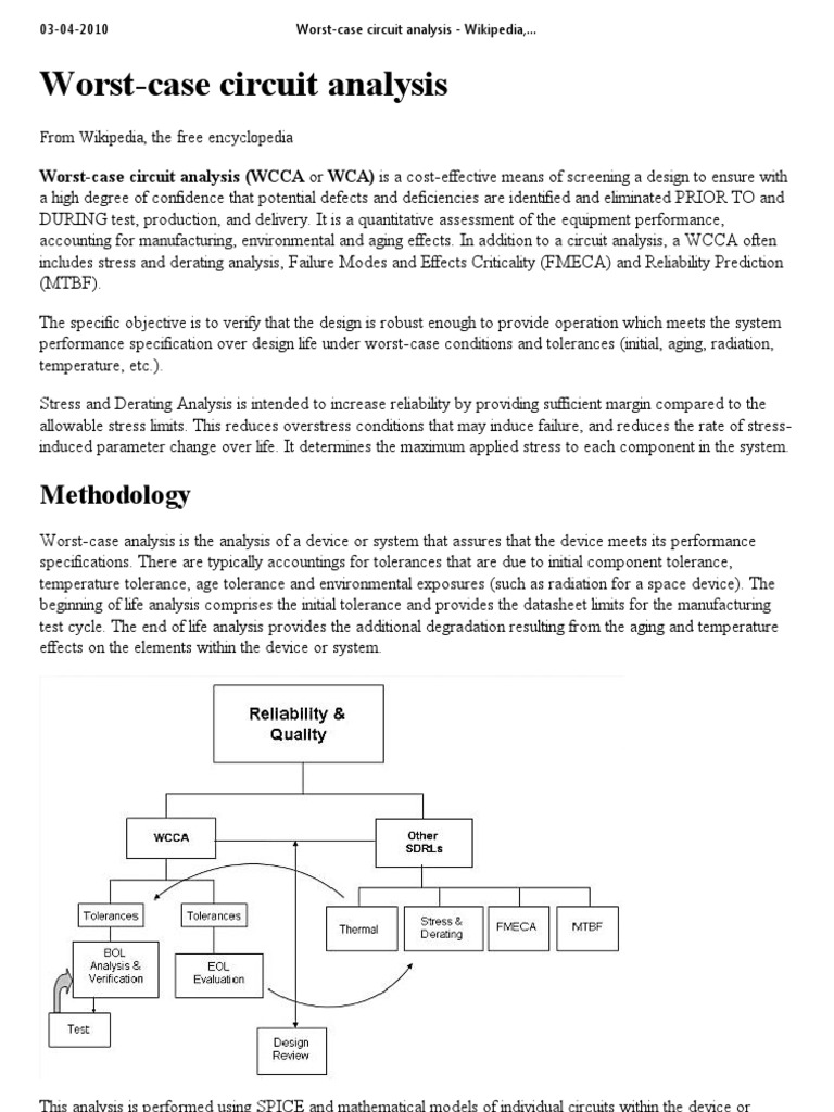 WorstCase Circuit Analysis PDF Systems Science Engineering