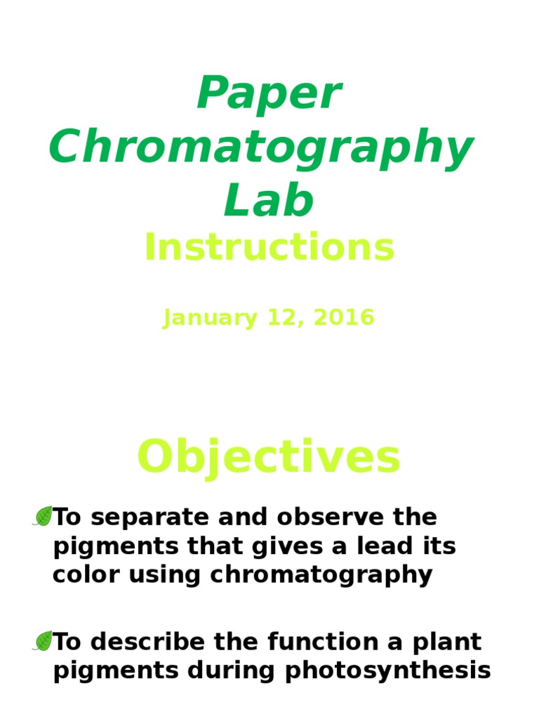 Paper Chromatography PDF