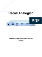 Recall Analógico - Guía de Instalación y Configuración
