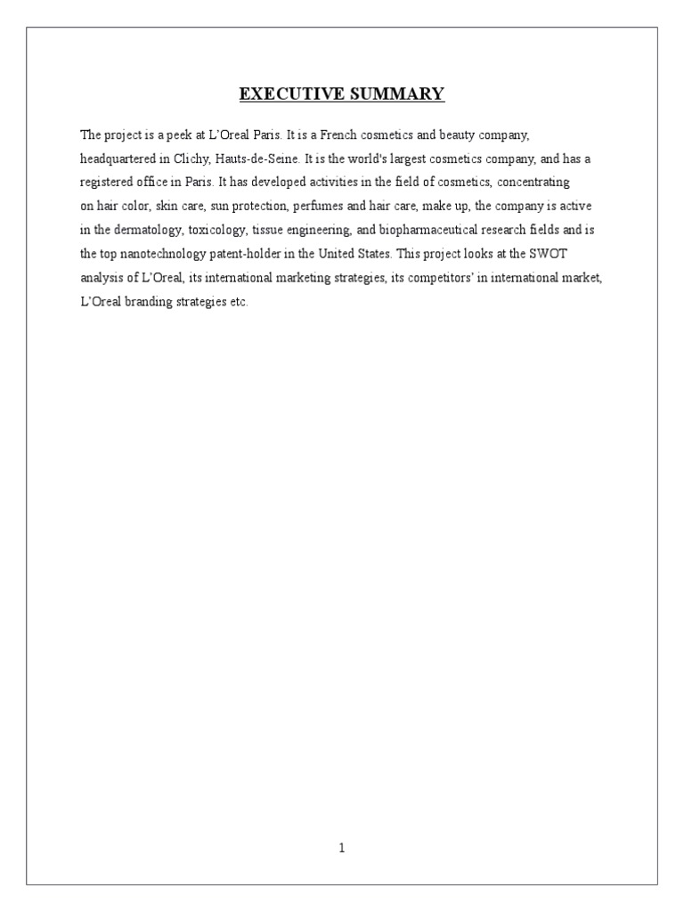 L'oréal value proposition picture