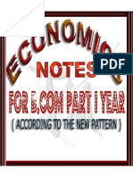 Economics Notes For BCOM