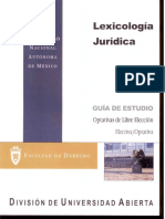 Lexicologia Juridica-Optativas de Libre Eleccion
