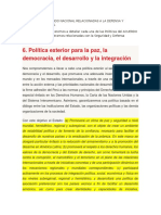 Politicas Del Acuerdo Nacional Relacionadas A La Defensa y Seguridad Nacional