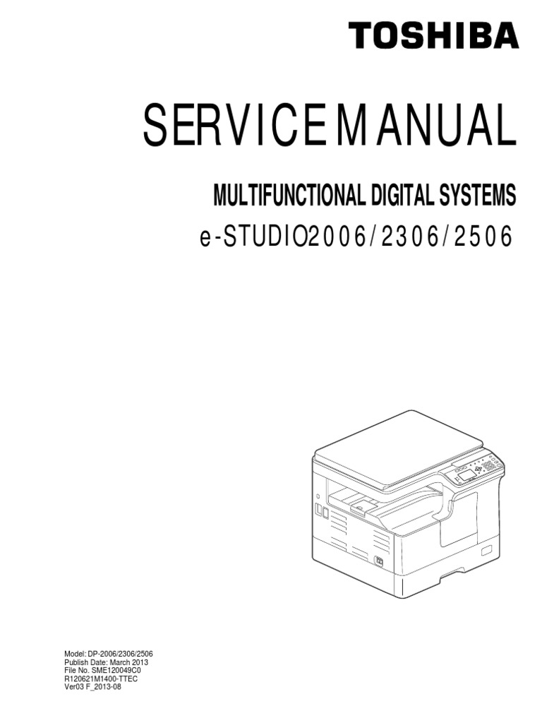 Toshiba DP-2506 service manual | Image Scanner | Microsoft Windows