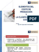 Elementos Del Costo de Producción y La Clasificación Del Costo