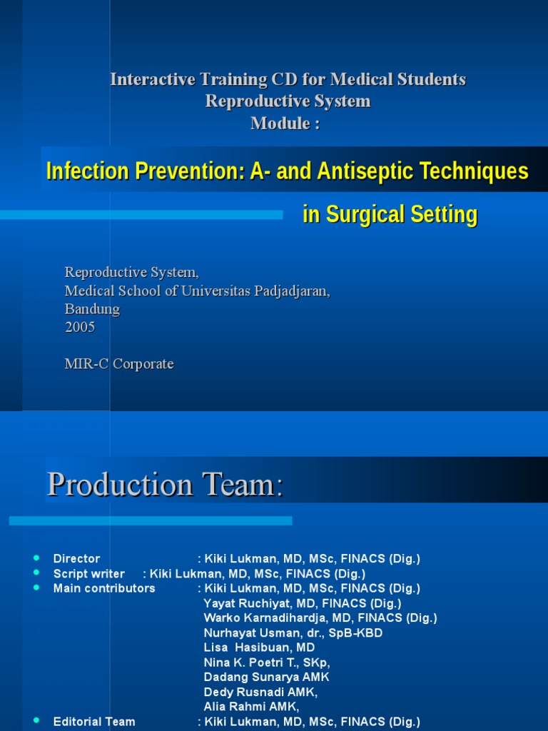 Infection Prevention a and Antiseptic Techniques in Surgica Surgery