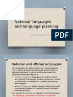 National Languages and Language Planning