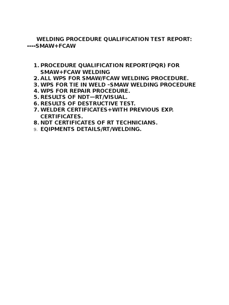 Welding Procedure Qualification Test Report | PDF