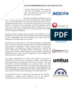 Measuring The Impact of Microfinance Our Perspective