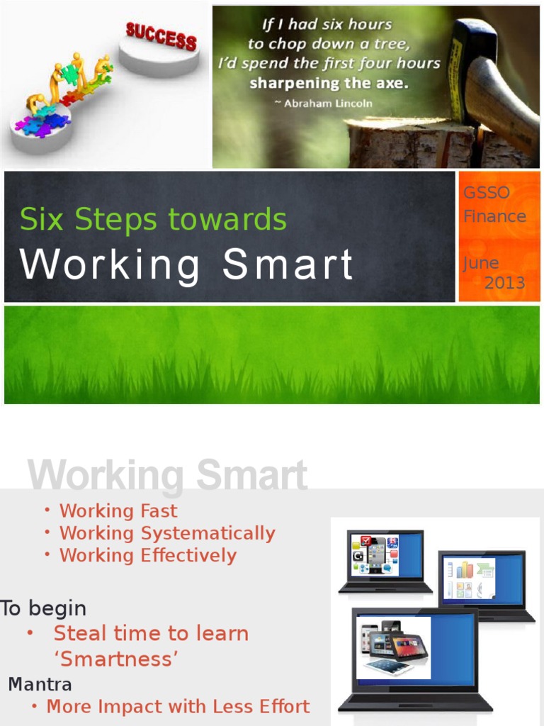 Six Steps Towards Working Smart | PDF | Career & Growth | Art