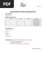 Ration Card Member Addition Form | PDF