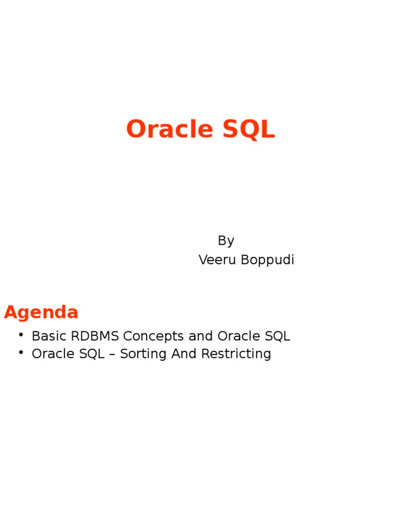 Oracle (1).ppt | Sql | Oracle Database
