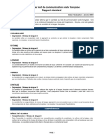 Test de Communication Orale Française (TCO-FR 06A) - Rapport Standard TCO-FR 06