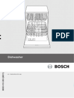 Sgu53e15au User Manual - Bosch Dishwasher