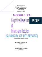 MODULE 13 Cognitive Development of Infants and Toddlers