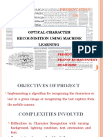 Optical Character Recognisition Using Machine Learning: Presentation ON
