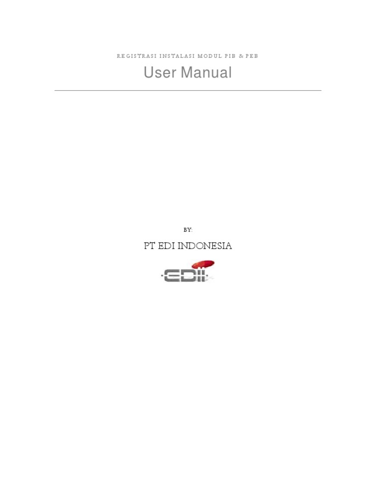 UM-Registrasi Instalasi Modul PIB | PDF