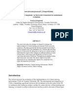 Towards Capturing Complexity An Interactive Framework For Institutional Evaluation