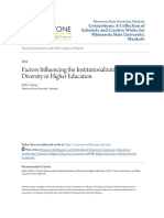 Factors Influencing the Institutionalization of Diversity in High
