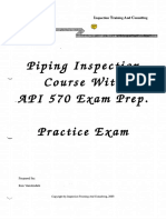 Practice Exam Answers API 570 PDF