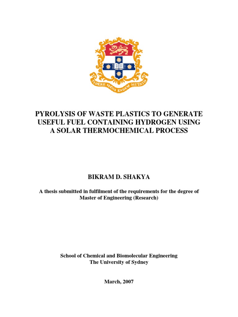 Pyrolysis of Waste Plastics | PDF | Thermogravimetric Analysis | Plastic
