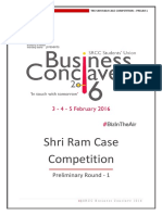 Shri Ram Case Competition 2016 Prelim -1