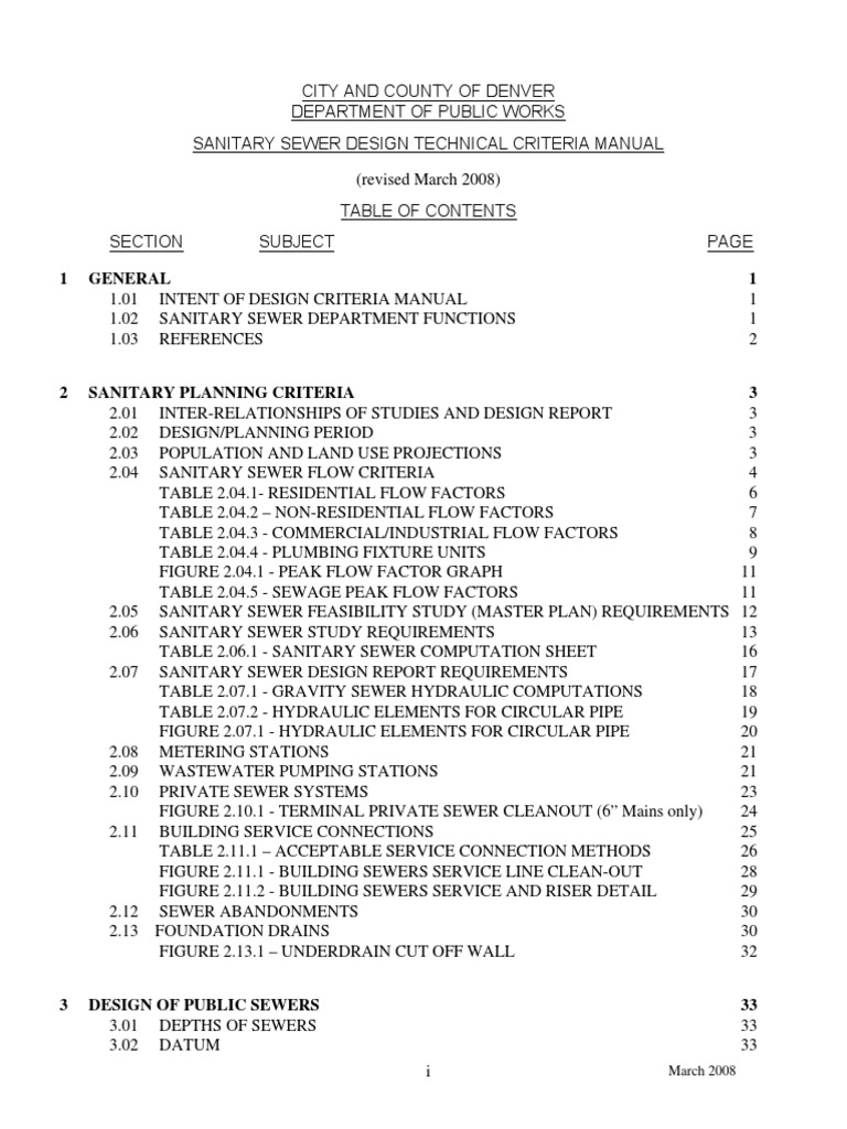 Sanitary Design and Technical Criteria Manual - March 2008 | Sanitary