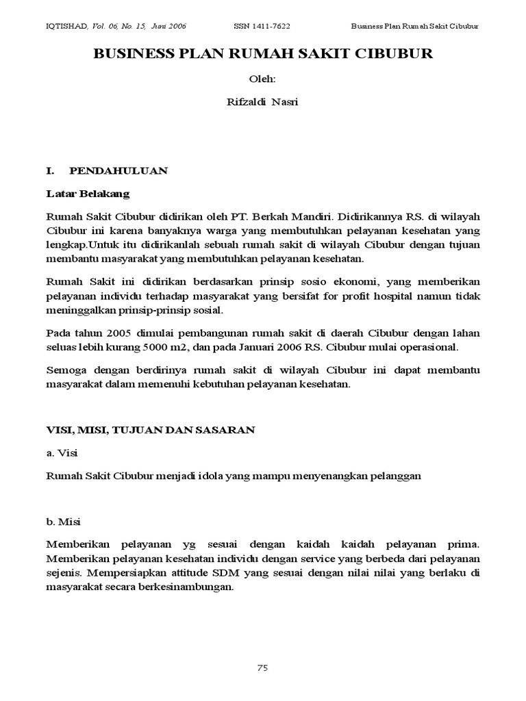 Business plan rumah sakit image