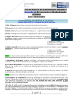 Contenido Del Manual de Mantenimiento Integradora I Enero Abril 2015