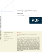 The Anthropology of Ontologies