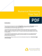 Numerical Reasoning Test2 Questions