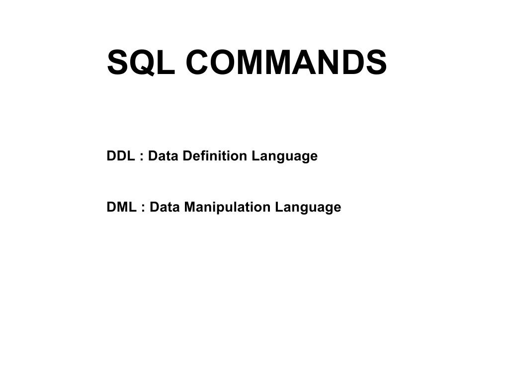 SQL Commands: DDL and DML Explained | PDF | Computer Programming ...