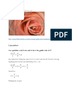 Calculation: I Will Be Doing The Golden Ratio of A Rose