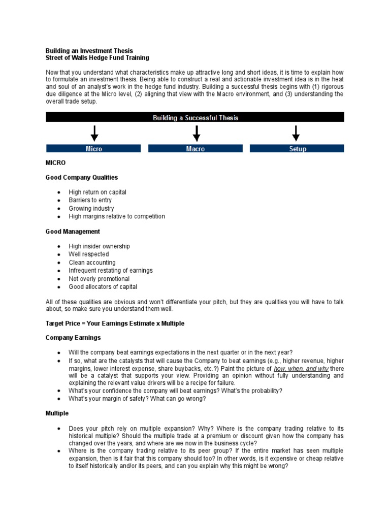 Investment thesis outline picture