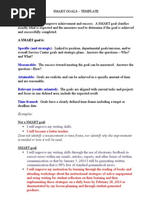 smart goals template