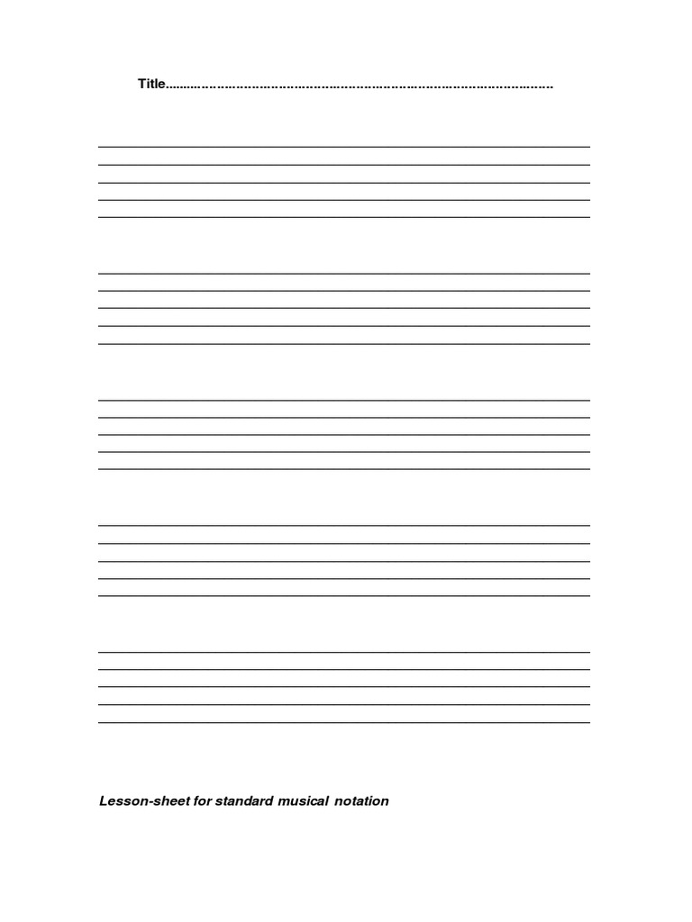 Musical Notation Lesson Sheet | PDF
