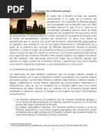 El Origen de La Filosofía Griega