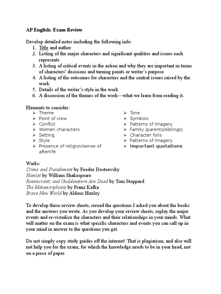 Exam Review Notes | PDF