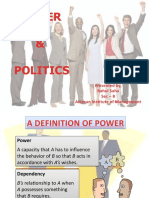 Power & Politics: Presented By, Rahul Saha Sec - B Accman Institute of Management