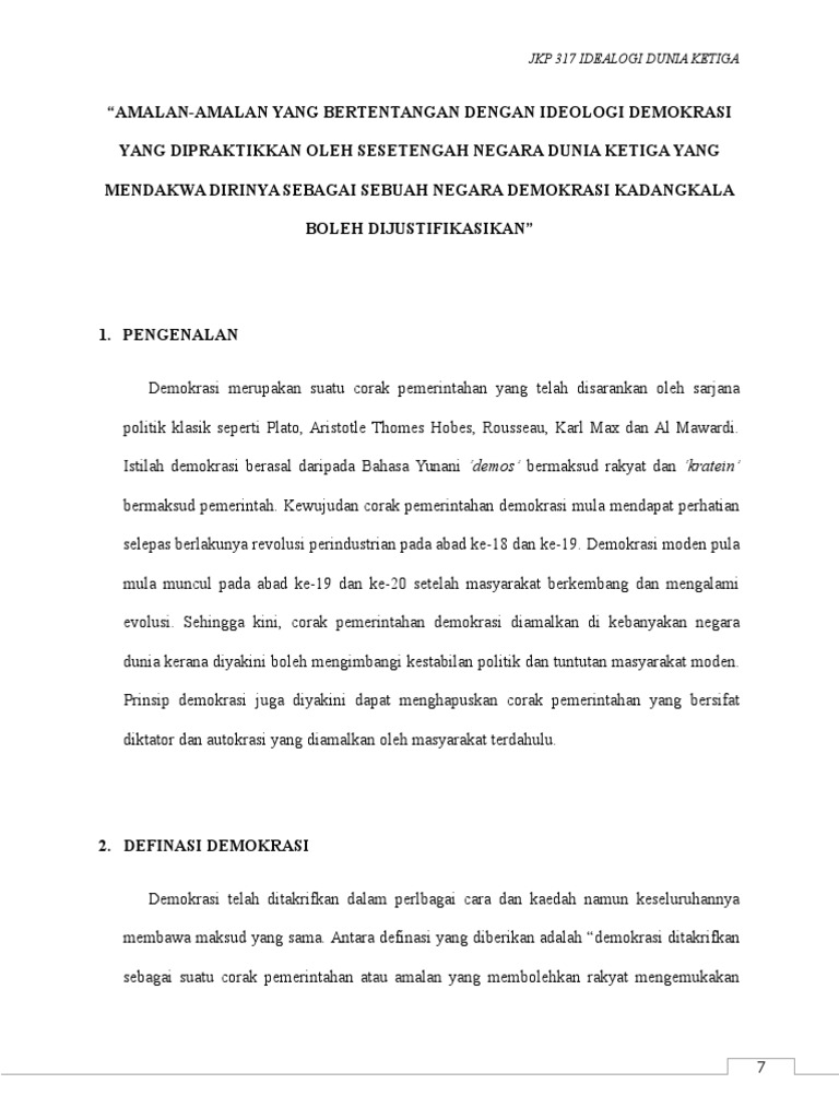 Demokrasi Dunia Ketiga Pdf