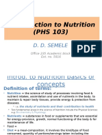 Introduction To Nutrition