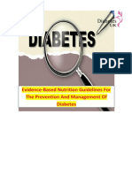 Evidence Based Nutrition Guidelines For The Prevention and Management of Diabetes