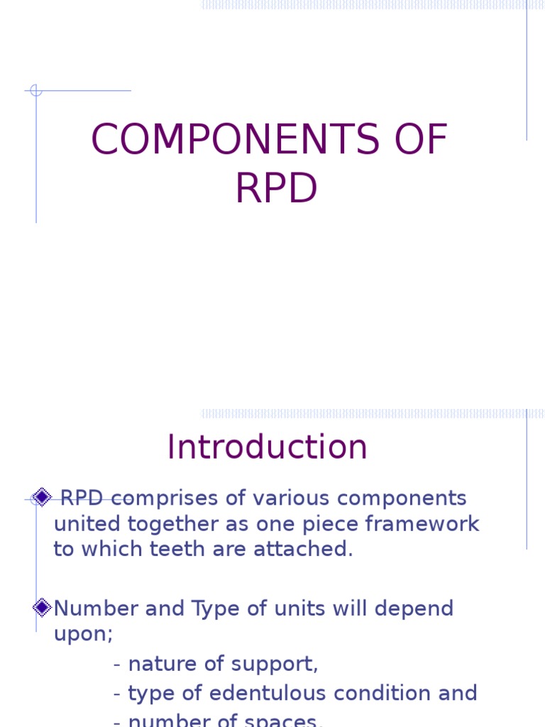 Components of RPD | PDF | Home & Garden | Technology & Engineering