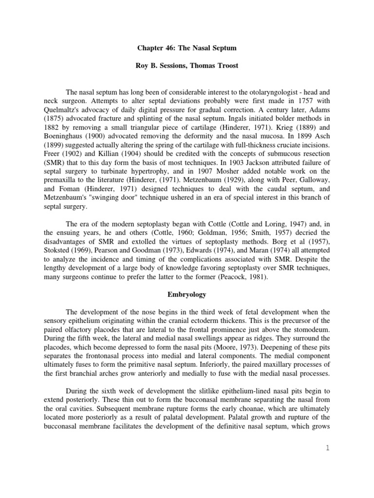 1. the nasal septum.pdf | Human Nose | Anatomical Terms Of ...