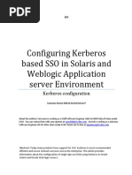 Configuring Kerberos Based SSO in Solaris and Weblogic