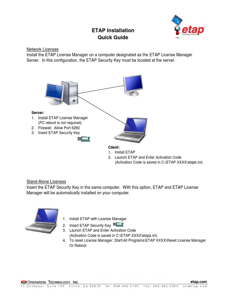ETAP Install Quick Guide | PDF
